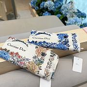 Fortok Dior Square 90 Dior Winter Garden Multicolored White Silk Twill - 5