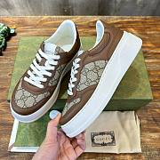Fortok Gucci Chunky Sneakers Beige and Ebony GG Supreme Canvas Trim - 3