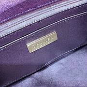 Fortok Chanel Mini Flap Bag & Purple Star Coin Purse Blue Metallic Calfskin & Gold-Tone Metal - 5