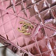 Fortok Chanel Backpack and Star Coin Purse Pink Metallic Calfskin & Gold-Tone Metal 18.5×23.5×8.5cm - 3