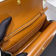 Fortok Celine Shoulder Pouch In Triomphe Canvas And Lambskin Tan 10D852 20x11.5cm - 3