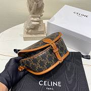Fortok Celine Folco Triomphe Canvas and Calfskin Bag 191502 18x17x6.5cm - 6