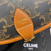 Fortok Celine Folco Triomphe Canvas and Calfskin Bag 191502 18x17x6.5cm - 3