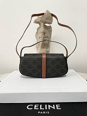 Fortok Celine Tabou Crossbody Pouch In Triumphal Canvas And Calfskin Tan 10I592 18x8x5cm - 6