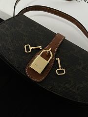Fortok Celine Tabou Crossbody Pouch In Triumphal Canvas And Calfskin Tan 10I592 18x8x5cm - 4