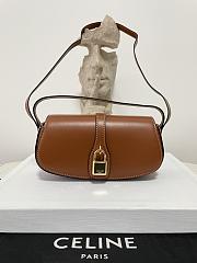 Fortok Celine Tabou Crossbody Pouch In Triumphal Canvas And Calfskin Brown 10I592 18x8x5cm - 1