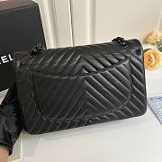Fortok Chanel Classic Flap Jumbo30 Bag Black 1113 19.5x30x10cm - 5
