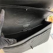 Fortok Chanel Classic Flap Jumbo30 Bag Black 1113 19.5x30x10cm - 4