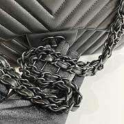 Fortok Chanel Classic Flap Jumbo30 Bag Black 1113 19.5x30x10cm - 3
