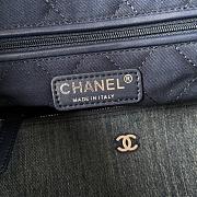 Fortok Chanel Bag Denim Blue 35x37x8cm - 2