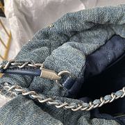 Fortok Chanel Bag Denim Blue 19x20x6cm - 4