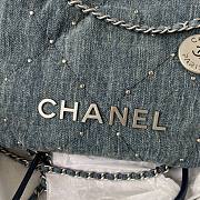 Fortok Chanel Bag Denim Blue 19x20x6cm - 2