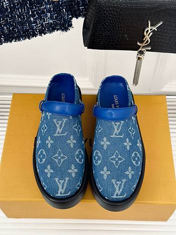 Fortok Louis Vuitton Birkenstock Slippers Denim