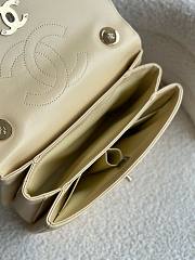 Fortok Chanel Lambskin Quilted Small Trendy CC Dual Handle Flap Bag Beige 25cm - 4