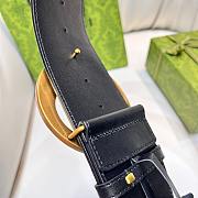 Fortok Gucci Interlocking G Belt Black 7cm - 6