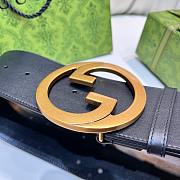 Fortok Gucci Interlocking G Belt Black 7cm - 5