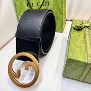 Fortok Gucci Interlocking G Belt Black 7cm - 4