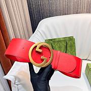 Fortok Gucci Interlocking G Belt Red 7cm - 1