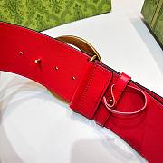 Fortok Gucci Interlocking G Belt Red 7cm - 6