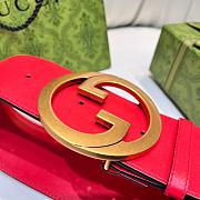 Fortok Gucci Interlocking G Belt Red 7cm - 5