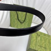 Fortok Gucci Interlocking G Belt Black Gold/Sliver Buckle 2.5cm - 2
