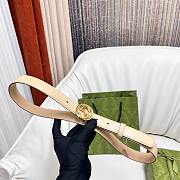 Fortok Gucci Interlocking G Belt Light Beige Gold/Silver Buckle 2.5cm - 6