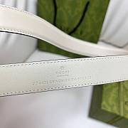 Fortok Gucci Interlocking G Belt White Gold/Silver Buckle 2.5cm - 5