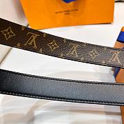 Fortok Louis Vuitton Chain Reversible Belt Monogram Brown And Black 2.5cm - 4