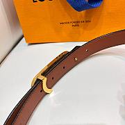 Fortok Louis Vuitton Chain Reversible Belt Monogram Light Brown 2.5cm - 2