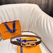 Fortok Louis Vuitton Edge 25mm Reversible Belt Beige - 1