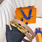 Fortok Louis Vuitton Edge 25mm Reversible Belt Beige - 6
