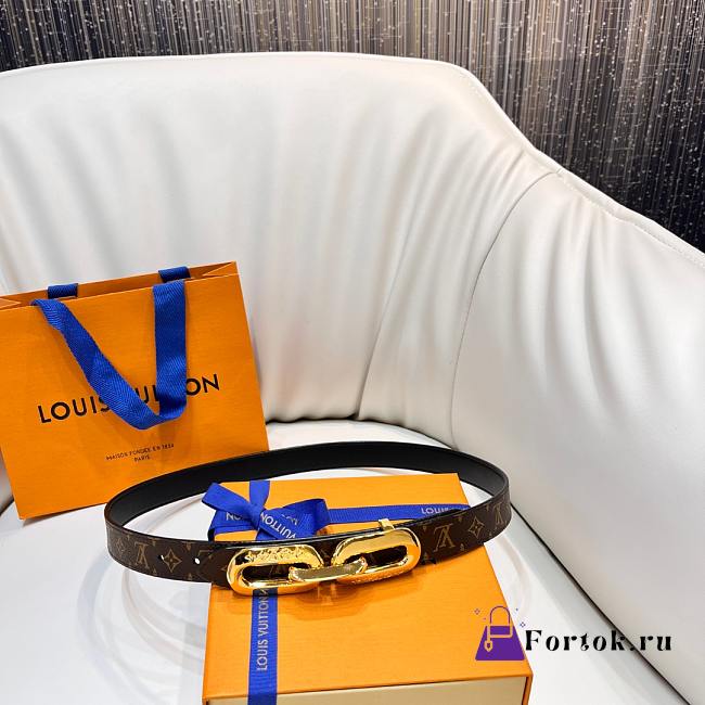 Fortok Louis Vuitton Edge 25mm Reversible Belt Brown and Black - 1