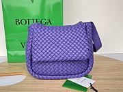 Fortok Bottega Veneta Cobble Shoulder Bag Purple 709418 26x21x9cm - 1