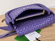 Fortok Bottega Veneta Cobble Shoulder Bag Purple 709418 26x21x9cm - 3