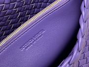 Fortok Bottega Veneta Cobble Shoulder Bag Purple 709418 26x21x9cm - 2