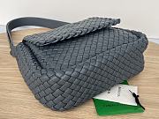Fortok Bottega Veneta Cobble Shoulder Bag Grey 709418 26x21x9cm - 4