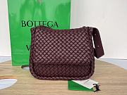 Fortok Bottega Veneta Cobble Shoulder Bag Burgundy 709418 26x21x9cm - 1