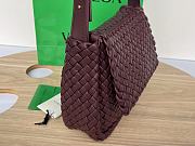 Fortok Bottega Veneta Cobble Shoulder Bag Burgundy 709418 26x21x9cm - 5