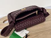 Fortok Bottega Veneta Cobble Shoulder Bag Burgundy 709418 26x21x9cm - 3