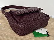 Fortok Bottega Veneta Cobble Shoulder Bag Burgundy 709418 26x21x9cm - 4