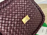 Fortok Bottega Veneta Cobble Shoulder Bag Burgundy 709418 26x21x9cm - 2