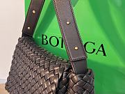 Fortok Bottega Veneta Cobble Shoulder Bag Black 709418 26x21x9cm - 6