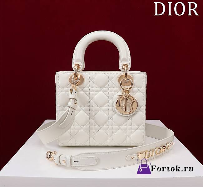 Fortok Dior Lady ABC Bag White 20x16x8cm - 1