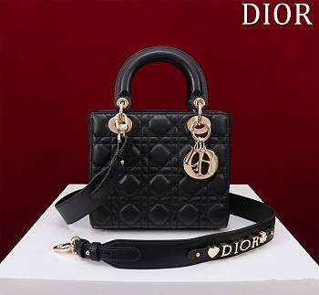 Fortok Dior Lady ABC Bag Black 20x16x8cm