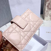 Fortok Dior Lady 5-Gusset Card Holder Pink 10.5x6x3cm - 5