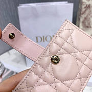 Fortok Dior Lady 5-Gusset Card Holder Pink 10.5x6x3cm - 3