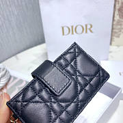 Fortok Dior Lady 5-Gusset Card Holder Black 10.5x6x3cm - 4