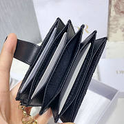 Fortok Dior Lady 5-Gusset Card Holder Black 10.5x6x3cm - 2