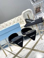 Fortok Prada Black Square-toe Satin Mules - 2