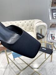 Fortok Prada Black Square-toe Satin Mules - 3